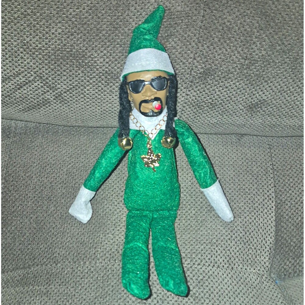Snoop Dogg Elf on the Shelf Style Custom Rap Legend Christmas Plush Doll